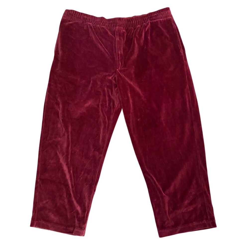 Vtg John Blair Mens Velour Track Suit Size XLG 2-Pc Jacket Pants Red Brown - Picture 4 of 15
